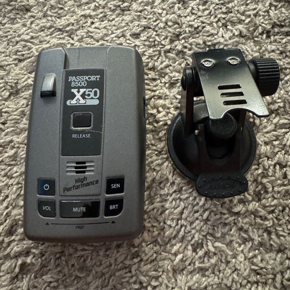 Escort Passport 8500 X50 Radar Detector High Performance Gray w/ Window Mount